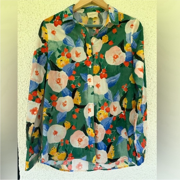 Sezane Pierro Shirt in Delphe print FR36 - Picture 3 of 5